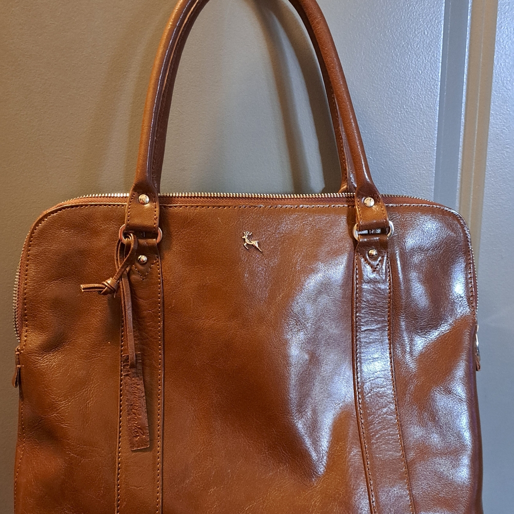 Elegant Brown Leather Briefcase for Men